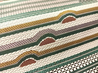 平和屋着物●本場筑前博多織　八寸名古屋帯　幾何学文様　正絹　逸品　CABM3199vp