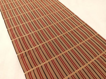 平和屋着物●全通柄　九寸開き名古屋帯　間道　正絹　逸品　CABM3200vp