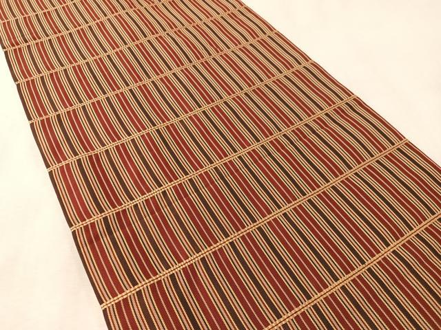 平和屋着物●全通柄　九寸開き名古屋帯　間道　正絹　逸品　CABM3200vp