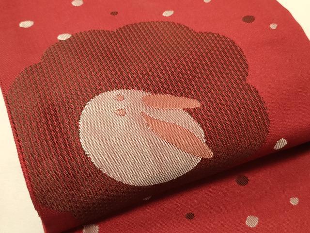 平和屋着物●半幅帯　兎/うさぎ　CABM3226ak