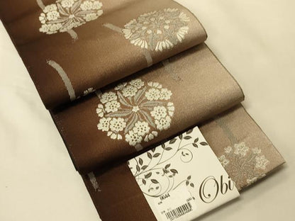 平和屋着物●両面　半幅帯　花丸文　未使用　CABM3235ak