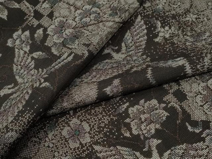 平和屋着物●本場大島紬　9マルキ　鳳凰吉祥草花文　正絹　逸品　未使用　CABM3608yc