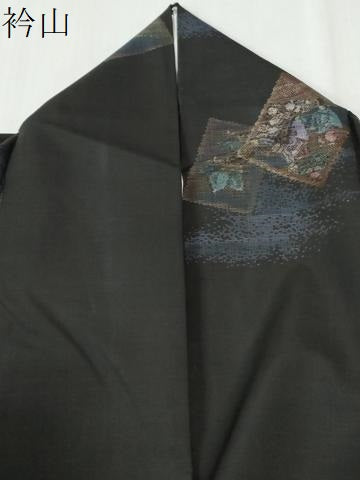 平和屋着物●本場大島紬　9マルキ　地空き　色紙重ね人物文　正絹　逸品　CABM3616yc