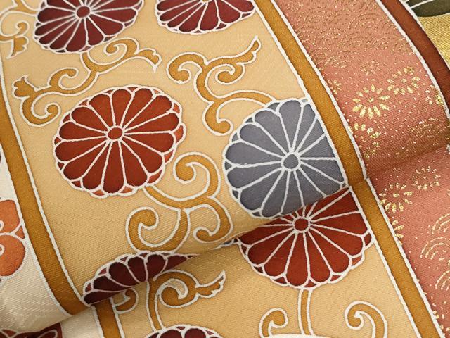 平和屋着物●訪問着　吉祥桐花松唐草文　金彩　正絹　逸品　CABM3639yc