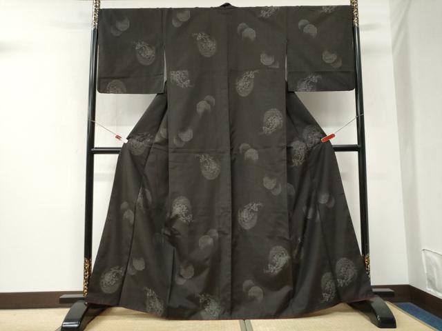 平和屋着物●本場大島紬　地空き　吉祥草花文　やまと誂製　正絹　逸品　CABM3658yc