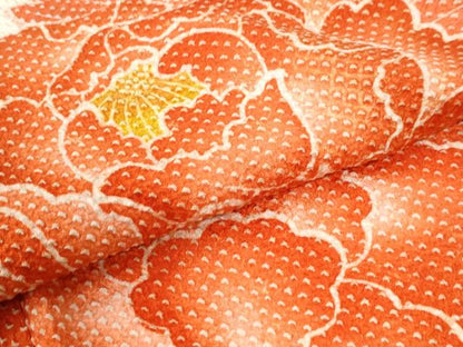 平和屋着物●名門　藤娘きぬたや・総絞り　振袖　牡丹　正絹　逸品　CABM3664yc