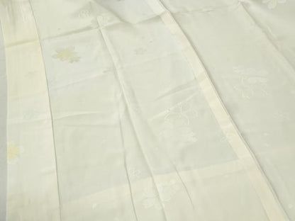 平和屋着物●長襦袢　無双仕立て　舞桜地紋　暈し染め　正絹　逸品　未使用　CABM3675yc