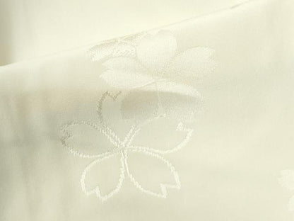 平和屋着物●長襦袢　無双仕立て　舞桜地紋　暈し染め　正絹　逸品　未使用　CABM3675yc