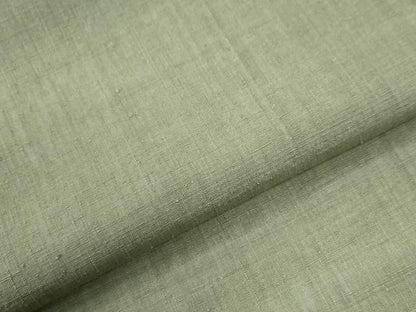 平和屋着物●本場結城紬　重要無形文化財　色無地　山葵色　正絹　逸品　CABM3679yc