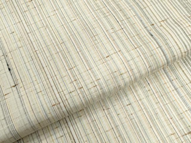 平和屋着物●上質な紬　古代糸織　縞　反端付き　正絹　逸品　CABM3696yc