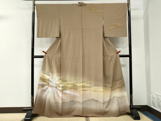 平和屋着物●訪問着　作家物　霞文　暈し染め　正絹　逸品　CABM3706yc