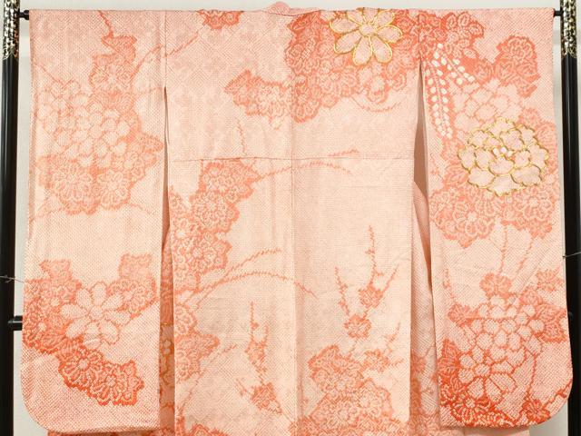 平和屋着物●豪華振袖　総絞り　駒刺繍　牡丹花車文　やまと誂製　正絹　逸品　CABM3714yc