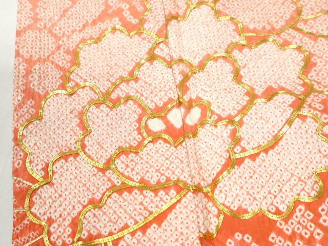 平和屋着物●豪華振袖　総絞り　駒刺繍　牡丹花車文　やまと誂製　正絹　逸品　CABM3714yc