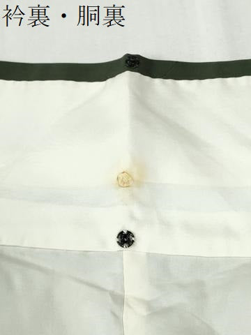 平和屋着物●上質な色無地　霞吉祥地紋　老竹色　正絹　逸品　CABM3742yc