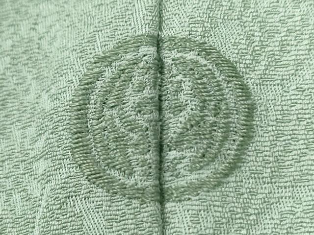 平和屋着物●上質な色無地　花唐草地紋　錆青磁色　正絹　逸品　CABM3745yc