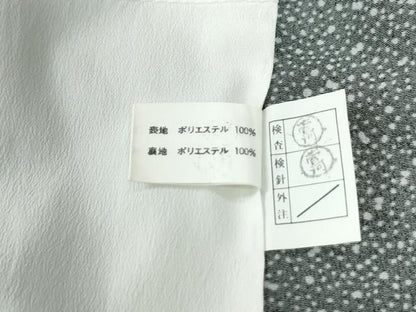 平和屋着物●江戸小紋　胴抜き仕立て　霞文　黒地　洗える着物　CABM3746yc