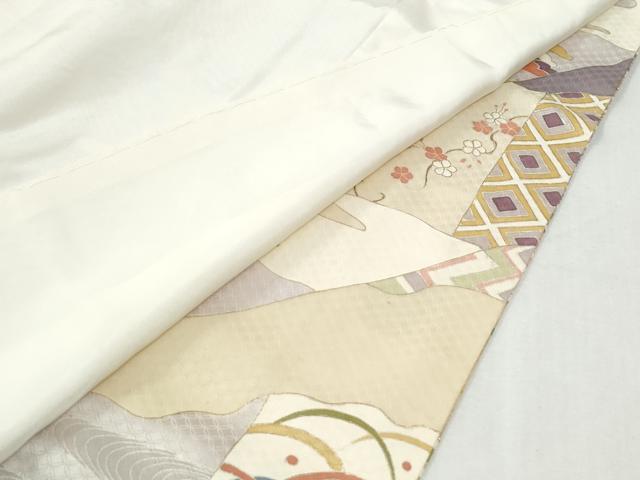 平和屋着物●豪華色留袖　駒刺繍　流水吉祥花唐草文　金彩　正絹　逸品　CABM3749yc