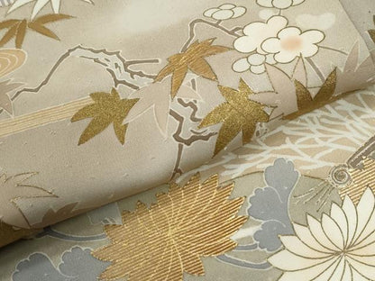 平和屋着物●創業460年・千總　色留袖　駒刺繍　流水籬松竹梅花文　暈し染め　金彩　正絹　逸品　CABM3775yc