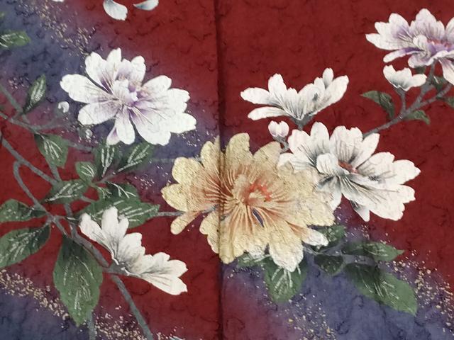 平和屋着物●豪華振袖　花蝶文　暈し染め　金彩　やまと誂製　正絹　逸品　CABM3778yc