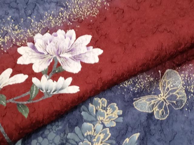 平和屋着物●豪華振袖　花蝶文　暈し染め　金彩　やまと誂製　正絹　逸品　CABM3778yc