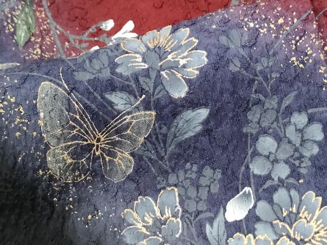 平和屋着物●豪華振袖　花蝶文　暈し染め　金彩　やまと誂製　正絹　逸品　CABM3778yc