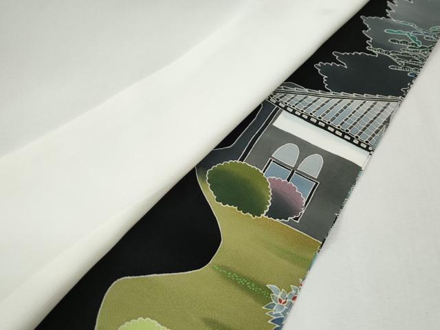 平和屋着物●本加賀友禅作家　西尾翠峰　黒留袖　龍潭寺　正絹　逸品　CABM3783yc