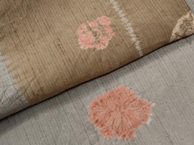 平和屋着物●上質な紬　絞り　枝花文　正絹　逸品　CABM3823yc