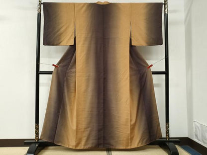 平和屋着物●上質な紬　霞文　正絹　逸品　CABM3841yc