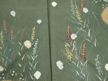 平和屋着物●訪問着　絞り　遠山枝花文　金彩　正絹　逸品　CABM3857yc