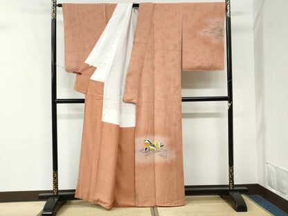 平和屋着物●人間国宝・羽田登喜男　訪問着　鴛鴦　金彩　正絹　逸品　未使用　CABM3878yc