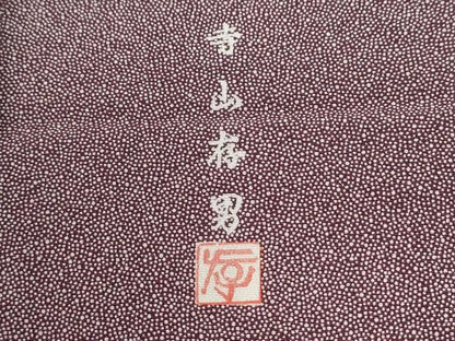 平和屋着物●江戸小紋　寺山存男　大小霰　反端付き　正絹　逸品　未使用　CABM3882yc