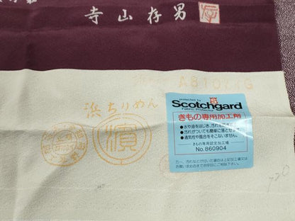 平和屋着物●江戸小紋　寺山存男　大小霰　反端付き　正絹　逸品　未使用　CABM3882yc