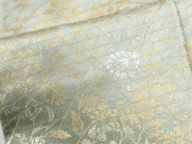 平和屋着物●訪問着　刺繍　エ霞雪芝花松文　暈し染め　金銀彩　正絹　逸品　未使用　CABM3890yc
