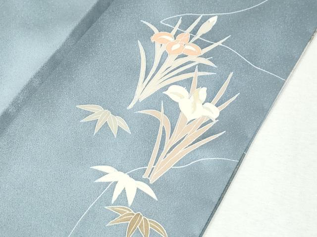 平和屋着物●訪問着　駒刺繍　鴛鴦牡丹花文　暈し染め　金彩　正絹　逸品　CABM3893yc