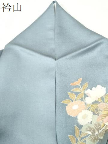 平和屋着物●訪問着　駒刺繍　鴛鴦牡丹花文　暈し染め　金彩　正絹　逸品　CABM3893yc