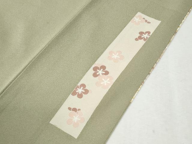 平和屋着物●訪問着　駒刺繍　道長短冊花唐草文　金彩　正絹　逸品　CABM3895yc