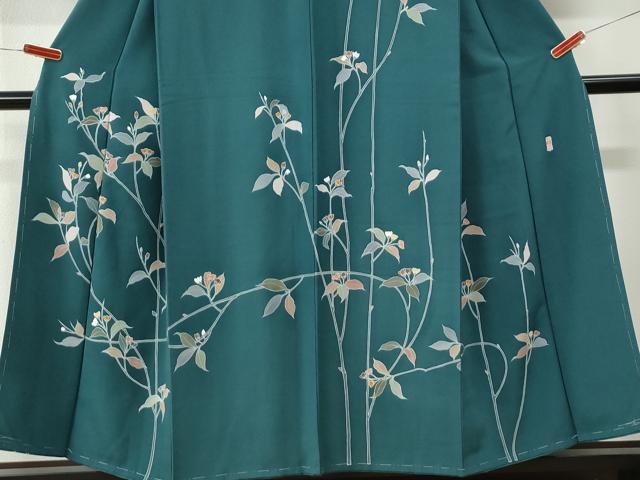 平和屋着物●訪問着　友禅　作家物　枝花文　正絹　逸品　未使用　CABM3898yc