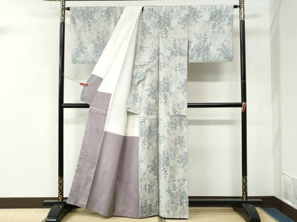 平和屋着物●本場大島紬　白大島　9マルキ　総絣　樹林文　正絹　逸品　CABM3905yc