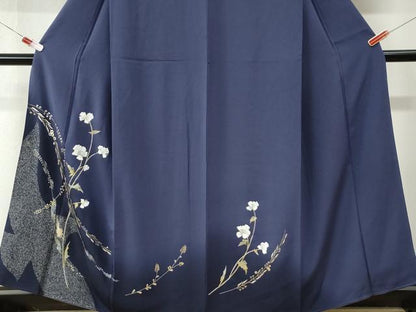 平和屋着物●訪問着　枝花文　暈し染め　金彩　正絹　逸品　CABM3907yc