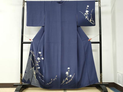 平和屋着物●訪問着　枝花文　暈し染め　金彩　正絹　逸品　CABM3907yc