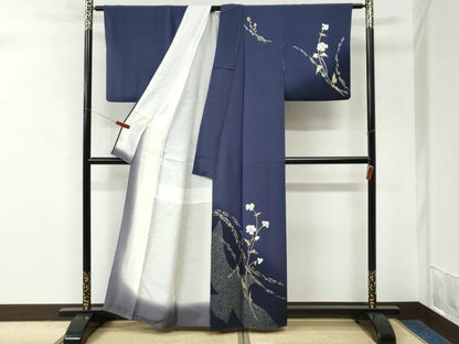 平和屋着物●訪問着　枝花文　暈し染め　金彩　正絹　逸品　CABM3907yc