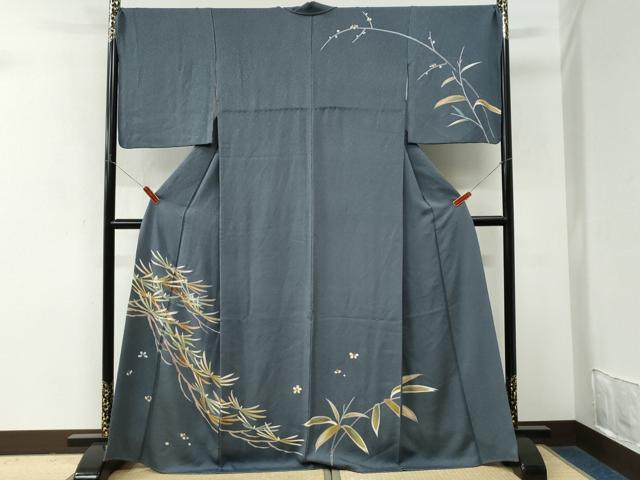 平和屋着物●訪問着　松葉文　金彩　正絹　逸品　CABM3914yc