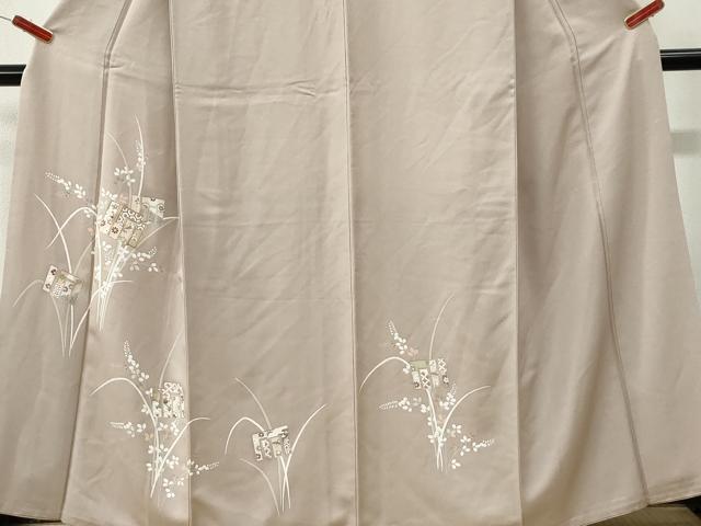 平和屋着物●訪問着　駒刺繍　源氏香枝花文　金彩　正絹　逸品　CABM3920yc