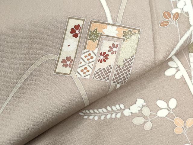 平和屋着物●訪問着　駒刺繍　源氏香枝花文　金彩　正絹　逸品　CABM3920yc