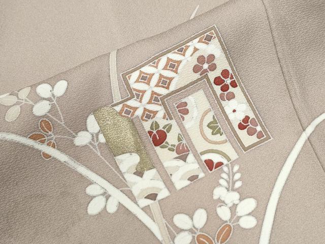 平和屋着物●訪問着　駒刺繍　源氏香枝花文　金彩　正絹　逸品　CABM3920yc