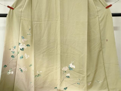 平和屋着物●訪問着　友禅　作家物　枝花文　暈し染め　正絹　逸品　CABM3923yc