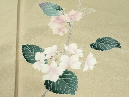 平和屋着物●訪問着　友禅　作家物　枝花文　暈し染め　正絹　逸品　CABM3923yc