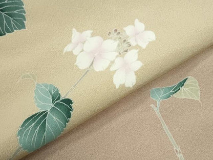 平和屋着物●訪問着　友禅　作家物　枝花文　暈し染め　正絹　逸品　CABM3923yc