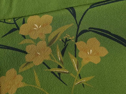 平和屋着物●訪問着　稲穂草花文　正絹　逸品　CABM3932yc