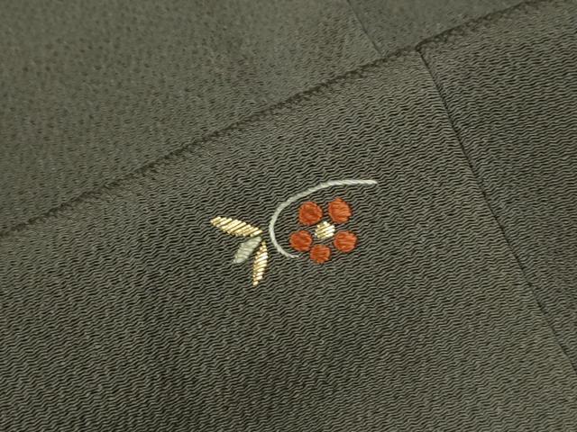 平和屋着物●訪問着　総刺繍　竹屋町刺繍　草花文　鬼しぼ縮緬　正絹　逸品　CABM3935yc